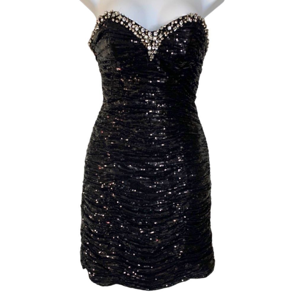 La Femme Paris Sequin Mini Dress